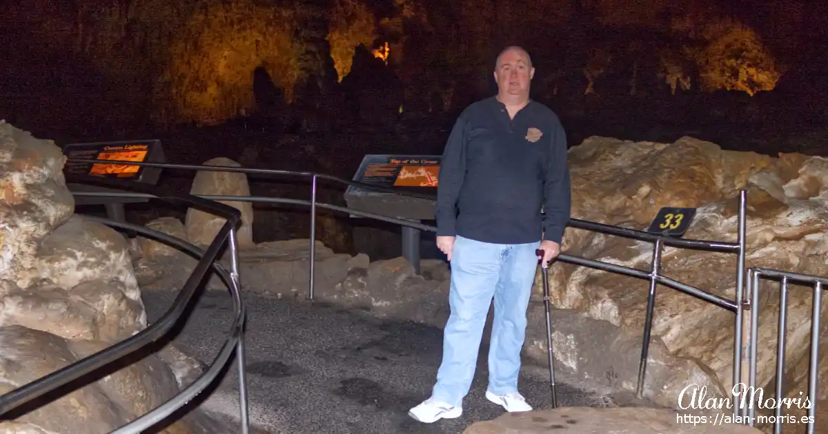 Alan Morris in the Carlsbad Caverns.